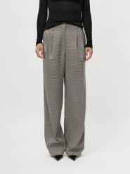 LeGer Spodnie "Shayenne" w kolorze czarno-białym rozmiar: 44. Białe spodnie materiałowe damskie LeGer, bez wzorów, z materiału. Za 130.99 zł.