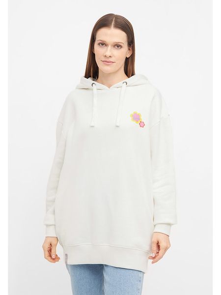 Derbe Bluza w kolorze białym rozmiar: M. Białe bluzy damskie Derbe, m, bez wzorów, z bawełny, z kapturem. Za 83.03 zł.
