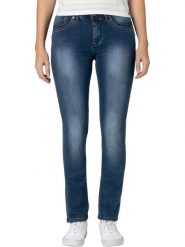 Timezone Dżinsy "Tahila" - Slim fit - w kolorze granatowym rozmiar: W32/L34. Niebieskie jeansy damskie Timezone. Za 127.35 zł.