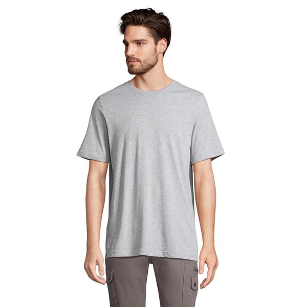 Koszulka Z Okrągłym Dekoltem Unisex Dla Dorosłych Tuner Melange. Szare bluzki damskie SOL'S, s, bez wzorów, bez kołnierzyka, bez ramiączek. Za 67.99 zł.