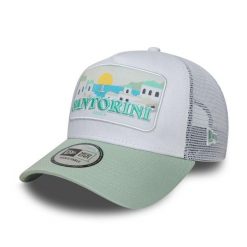 Czapka Trucker New Era Summer Santorini. Zielone czapki damskie New Era, bez wzorów. Za 163.50 zł.