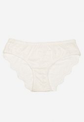 Białe Figi Majtki Ozdobione Koronką Wiarane. Białe figi Renee, bez wzorów, z koronki. Za 3.99 zł.