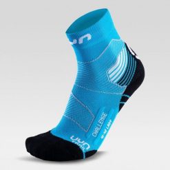 Skarpety do biegania - RUN TRAIL CHALLENGE LADY r.37-38. Niebieskie skarpetki damskie Uyn, bez wzorów. Za 89.99 zł.