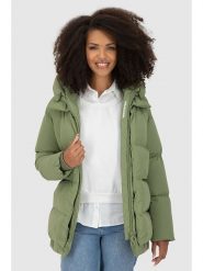 Alife and kickin Kurtka zimowa "LykkeAK" w kolorze khaki rozmiar: S. Brązowe kurtki damskie Alife and Kickin, na zimę, s, bez wzorów, z puchu, bez kaptura. Za 340.99 zł.