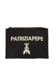 Patrizia Pepe Torebka 2Q0023/K264-K103 Czarny. Czarne torebki wieczorowe damskie Patrizia Pepe, bez wzorów, z materiału, bez dodatków. Za 229.99 zł.