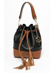 Lia Biassoni Skórzana torebka "Torbido" w kolorze czarno-jasnobrązowym - 19 x 22 x 12 cm rozmiar: onesize. Brązowe torebki klasyczne damskie Lia Biassoni, z materiału, przez ramię, bez dodatków. Za 260.99 zł.