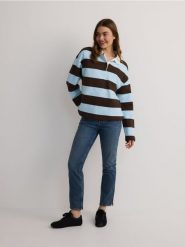 Bawełniana bluza z kołnierzem - wielobarwny. Bluzy damskie Reserved, l, bez wzorów, z bawełny, bez kaptura. W wyprzedaży za 69.99 zł.