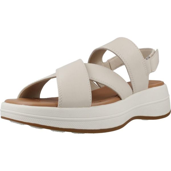 Sandały GEOX D SPHERICA ECUB 3 S Beżowy. Brązowe sandały damskie Geox, bez wzorów, z syntetyku, bez obcasa, bez zapięcia. Za 438.99 zł.