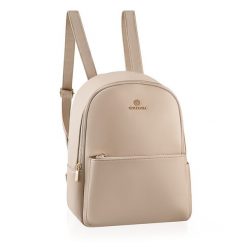 Plecak damski MILEY BETLEWSKI® bezowy. Brązowe plecaki bez wzorów, ze skóry ekologicznej. Za 159.99 zł.