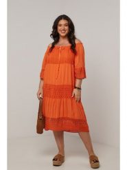 Curvy Lady Sukienka w kolorze pomarańczowym rozmiar: 40/42. Pomarańczowe sukienki damskie Curvy Lady, bez wzorów, z koronki, klasyczne, bez ramiączek. Za 150.45 zł.