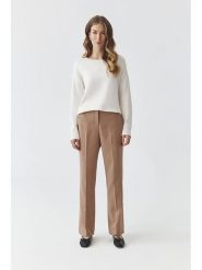 TATUUM Spodnie "Laurania" w kolorze beżowym rozmiar: 34. Brązowe spodnie materiałowe damskie TATUUM, bez wzorów, z materiału. Za 195.45 zł.