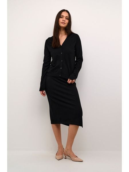 Kaffe Kardigan w kolorze czarnym rozmiar: L. Czarne kardigany damskie Kaffe, l, bez wzorów, z wiskozy. Za 101.23 zł.