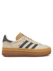 Adidas Sneakersy Gazelle JQ5126 Beżowy. Brązowe obuwie sportowe damskie Adidas, ze skóry, bez zapięcia. Za 339.99 zł.