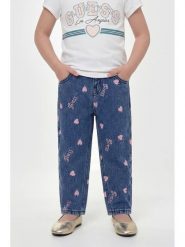 Guess Jeansy K6YA05 D1155 Niebieski Regular Fit. Niebieskie jeansy dziewczęce Guess, z aplikacjami, z jeansu. Za 214.99 zł.