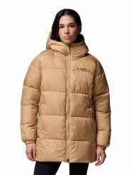 Columbia Kurtka zimowa "Puffect II Mid" w kolorze beżowym rozmiar: XS. Brązowe kurtki damskie Columbia, na zimę, xs, bez wzorów, z puchu, bez kaptura. Za 429.95 zł.