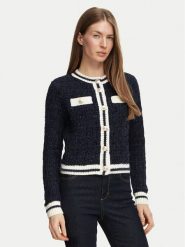Guess Kardigan W6BR75 Z1764 Granatowy Regular Fit. Niebieskie kardigany damskie Guess, l, z aplikacjami. Za 474.99 zł.