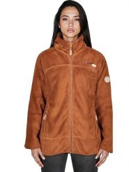 ANAPURNA Kurtka polarowa "Uternel" w kolorze jasnobrązowym rozmiar: S. Brązowe kurtki damskie ANAPURNA, s, bez wzorów, z polaru, bez kaptura. Za 73.99 zł.