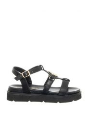 Patrizia Pepe Skórzane sandały w kolorze czarnym rozmiar: 38. Czarne sandały damskie Patrizia Pepe, bez wzorów, z otwartym noskiem, bez obcasa, bez zapięcia. Za 262.79 zł.