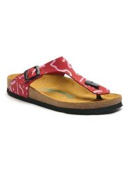 Comfortfusse Skórzane japonki w kolorze czerwonym rozmiar: 38. Czerwone klapki damskie Comfortfüße, bez wzorów, z materiału, z otwartym noskiem, bez obcasa, bez zapięcia. Za 259.95 zł.