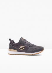 Sneakersy Skechers z pianką memory. Czarne obuwie sportowe casual damskie bonprix. Za 299.99 zł.
