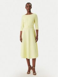 Rinascimento Sukienka koktajlowa CFC0127892003 Żółty Regular Fit. Żółte sukienki damskie Rinascimento, bez wzorów, z syntetyku, wizytowe, bez ramiączek. Za 699.99 zł.
