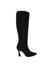Stuart Weitzman Kozaki Vinnie Zip SM588 Czarny. Czarne kozaki damskie Stuart Weitzman, ze skóry, bez obcasa, na szpilce, bez zapięcia. Za 3,669.00 zł.