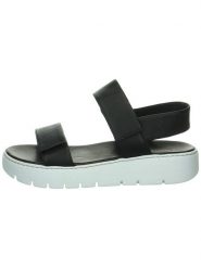 Think! Skórzane sandały "Sing" w kolorze czarnym rozmiar: 39. Czarne sandały damskie Think!, bez wzorów, z otwartym noskiem, bez obcasa, bez zapięcia. Za 238.29 zł.