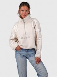 Brunotti Bluza polarowa "Chino" w kolorze beżowym rozmiar: L. Brązowe bluzy damskie Brunotti, l, bez wzorów, z polaru, bez kaptura. Za 173.99 zł.