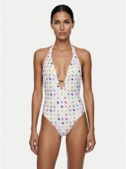 Guess Strój kąpielowy E6GJ39 MC04R Biały. Białe stroje jednoczęściowe Guess, z aplikacjami, z syntetyku. Za 459.99 zł.