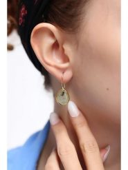 Pierres delicates Pozłacane kolczyki z prehnitami rozmiar: onesize. Żółte kolczyki damskie Pierres delicates, z prehnitem, pozłacane, z zapięciem typu bigiel. Za 74.46 zł.