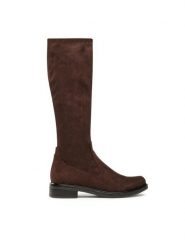 Caprice Kozaki 9-25512-41 Brązowy. Brązowe kozaki damskie Caprice, z materiału, bez obcasa, na płaskiej podeszwie, bez zapięcia. Za 419.99 zł.