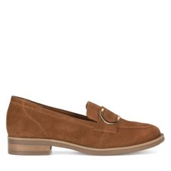 Lordsy Sergio Bardi. Brązowe półbuty damskie Sergio Bardi, bez wzorów, bez obcasa, bez zapięcia. Za 299.99 zł.