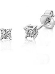 Revoni Złote kolczyki-wkrętki z diamentami rozmiar: onesize. Szare kolczyki damskie Revoni, z diamentem, złote. Za 347.99 zł.