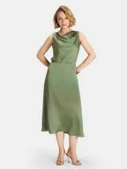 Swing Sukienka koktajlowa 5AK04900 Zielony Regular Fit. Zielone sukienki damskie Swing, bez wzorów, z syntetyku, wizytowe, bez ramiączek. Za 879.99 zł.