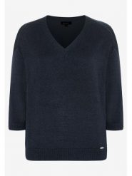 More & More Sweter w kolorze granatowym rozmiar: 46. Niebieskie swetry klasyczne damskie More & More, bez kołnierzyka. Za 136.13 zł.
