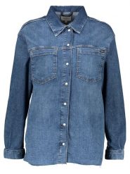 Pepe Jeans Koszula dżinsowa w kolorze niebieskim rozmiar: L. Niebieskie koszule damskie Pepe Jeans, l, bez wzorów, z bawełny, bez kołnierzyka, bez ramiączek. Za 118.56 zł.