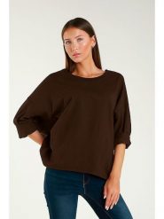 Tamba Bluza w kolorze brązowym rozmiar: 36-42. Brązowe bluzy damskie Tamba, bez wzorów, bez kaptura. Za 83.22 zł.