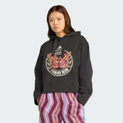 Bluza z kapturem adidas X Farm. Czarne bluzy damskie Adidas, m, bez wzorów, z kapturem. Za 299.00 zł.