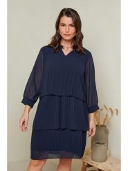 Curvy Lady Sukienka w kolorze granatowym rozmiar: 48/50. Niebieskie sukienki damskie Curvy Lady, bez wzorów, klasyczne, bez ramiączek. Za 105.88 zł.