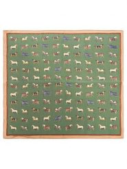 Zwillingsherz Chusta "Classic Horse" w kolorze zielonym - 64 x 64 cm rozmiar: onesize. Zielone chusty damskie Zwillingsherz, bez wzorów, z materiału. Za 53.41 zł.