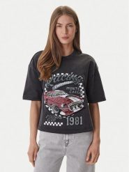 Guess T-Shirt W6GI20 K3133 Szary Relaxed Fit. Szare t-shirty damskie Guess, xl, z aplikacjami, z bawełny, bez kołnierzyka. Za 349.99 zł.