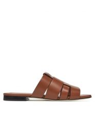 Pollini Klapki SA28051C0MTC0230 Brązowy. Brązowe klapki damskie Pollini, bez wzorów, ze skóry, bez obcasa, bez zapięcia. Za 679.99 zł.