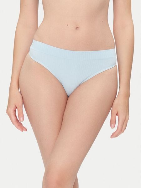 Hunkemöller Stringi Dianne 302143 Błękitny. Niebieskie stringi Hunkemöller, bez wzorów, z syntetyku. Za 49.99 zł.