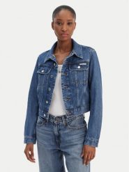 Calvin Klein Jeans Kurtka jeansowa 90s LV047E629G Niebieski Regular Fit. Niebieskie kurtki damskie Calvin Klein Jeans, s, bez wzorów, z bawełny, bez kaptura. Za 409.99 zł.