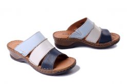 JOSEF SEIBEL 56686 24 532 Catalonia 86 ocean-multi, klapki damskie. Klapki damskie Josef Seibel, bez wzorów, ze skóry, bez obcasa, bez zapięcia. Za 202.93 zł.