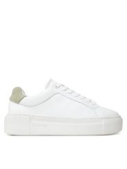 Calvin Klein Sneakersy Ff Cupsole Lace Up Lth HW0HW02570 Biały. Białe obuwie sportowe damskie Calvin Klein, ze skóry, bez zapięcia. Za 489.99 zł.