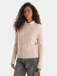 Robe di Kappa Sweter Jolie 65116CW Beżowy Regular Fit. Brązowe swetry klasyczne damskie Robe di Kappa, m, z wełny, bez kołnierzyka. Za 249.99 zł.