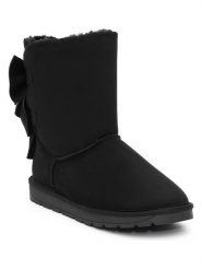 ISLAND BOOT Botki zimowe "Bowie" w kolorze czarnym rozmiar: 37. Czarne botki damskie Island Boot, na zimę, z materiału, bez obcasa, bez zapięcia. Za 165.99 zł.