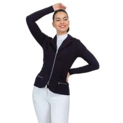 Kurtka jeździecka technologia second skin kobieta Cavalliera Zip chic. Niebieskie kurtki damskie CAVALLIERA, xs, bez wzorów, z dżerseju, bez kaptura. Za 810.50 zł.
