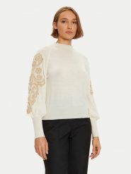 Luisa Spagnoli Sweter Minucias 58569 Écru Regular Fit. Swetry klasyczne damskie Luisa Spagnoli, l, z wełny, bez kołnierzyka. Za 1,049.00 zł.